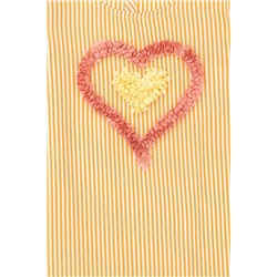 Kız Çocuk Turuncu Kısa Kol Dokuma Elbise