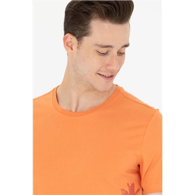 Erkek Kiremit Bisiklet Yaka Tişört