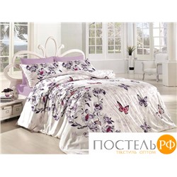 Постельное белье "Карвен" ранфорс евро (Kelebek Lilac) (арт. N023 Kelebek Lilac)