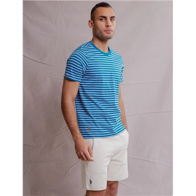 WHITE LABEL SUPIMA COTTON STRIPED T-SHIRT
