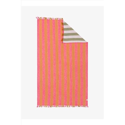 Barine Striped Gauze Pamuk Peştamal Pembe 90x175