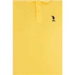 Erkek Koyu Sarı Basic Polo Yaka Tişört