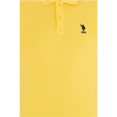 Erkek Koyu Sarı Basic Polo Yaka Tişört