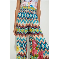 Pantalón pata ancha flores