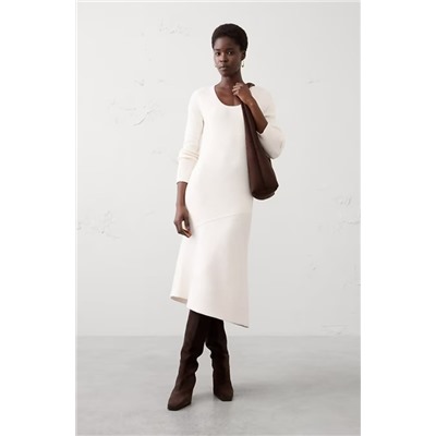 Asymmetrical Midi Dress