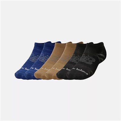 Flat Knit No Show Socks 6 Pack Men