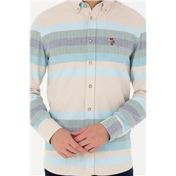 Erkek Mavi Uzun Kollu Gömlek