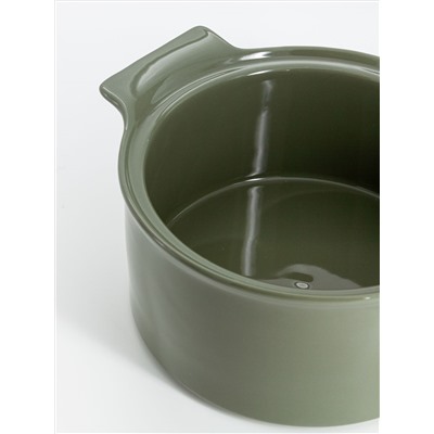 Кастрюля, 3 л, с крышкой, фарфор P, серо-зеленая, Indulgence