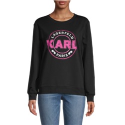 KARL LAGERFELD PARIS Logo Graphic Pullover