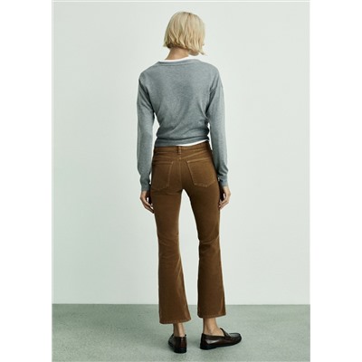 Pantalón Sienna flare crop pana