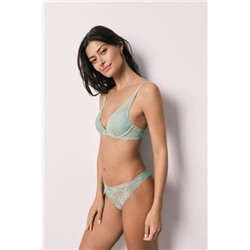 Tanga encaje verde