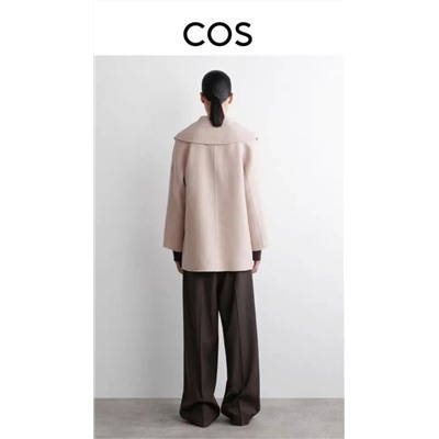 Однобортное свободное шерстяное пальто КО*С