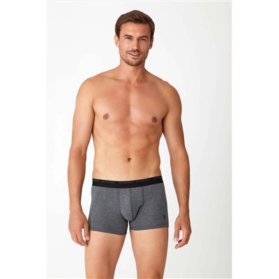 U.S. Polo Assn. Erkek Antrasit Melanj - Siyah 2 Li Boxer