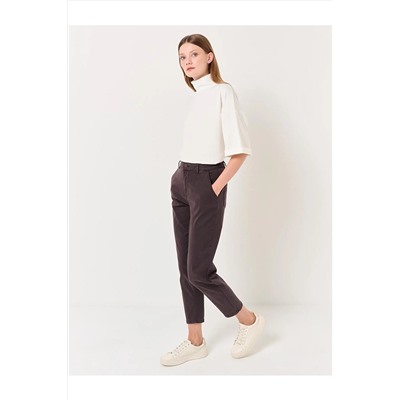 Jimmy Key Kahverengi Normal Paça Cepli Gabardin Pantolon 23WPAPAV2