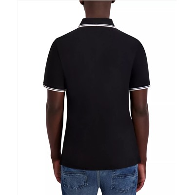 KARL LAGERFELD PARIS Men's Regular-Fit Tipped Polo Shirt