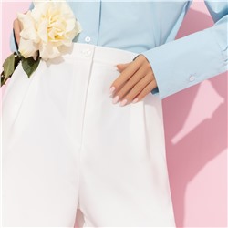 Брюки с защипами, Легкой походкой (white)