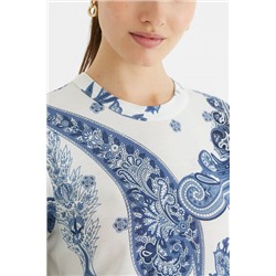 Camiseta manga corta paisley