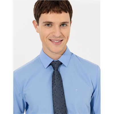 Mavi Slim Fit Uzun Kollu Klasik Gömlek