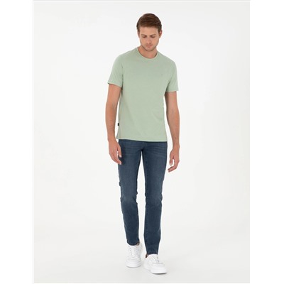 Çağla %100 Pamuk Slim Fit Bisiklet Yaka Basic Tişört