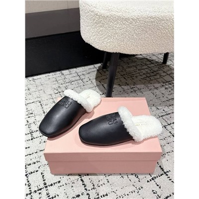 Меховые мюли  МИУ МИ*У