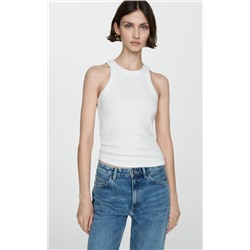Top canalé algodón