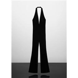 Mono terciopelo cuello halter