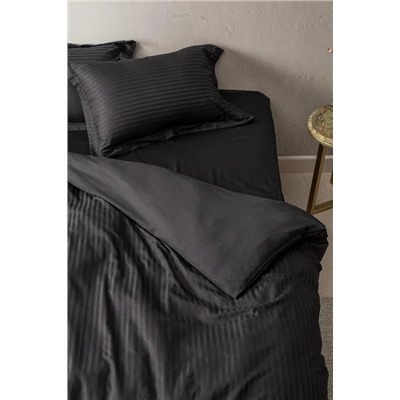 Elicia King Size Çizgili Saten Nevresim Takımı