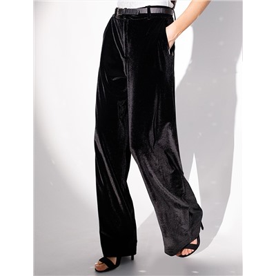 Брюки палаццо широкие из мягкого бархата