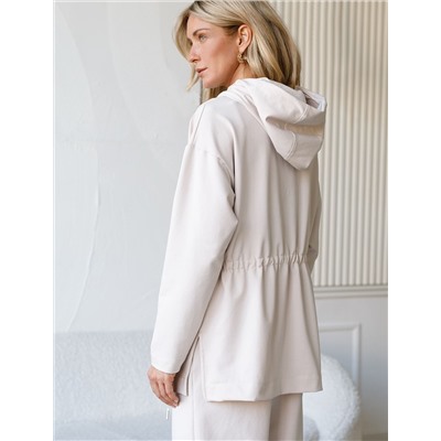 Парка из тонкого премиального футера с эластаном