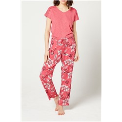 Футболка Simea Коралловый под мрамор