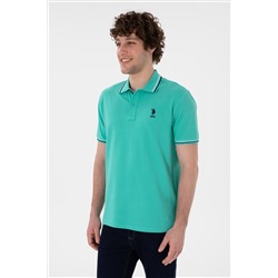 Erkek Regular Fit Polo Yaka Mint Basic Tişört