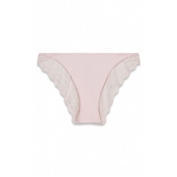 Braga clásica microfibra y encaje rosa