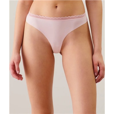 Tanga de microfibra y encaje