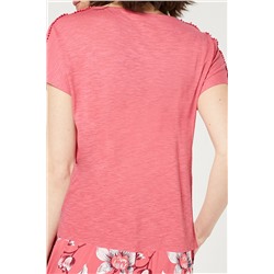 Футболка Simea Коралловый под мрамор