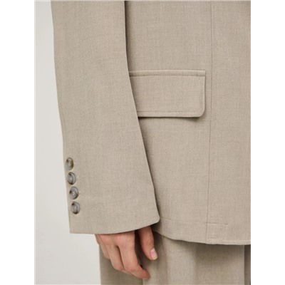 Бежевый жакет с содержанием льна