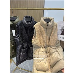 Стильные теплые удлиненные женские жилетки