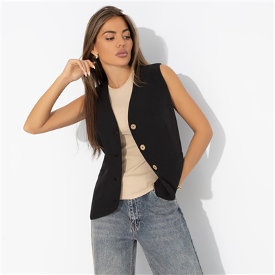 Жилет из костюмной ткани, Залог успеха (black)