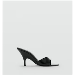 Sandalia piel tacón cuña