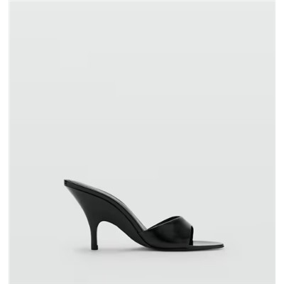 Sandalia piel tacón cuña