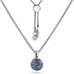 Кулон Теннис (кристаллы SW байкальский лед 8мм; покрытие родий) 70см, Есть комплект