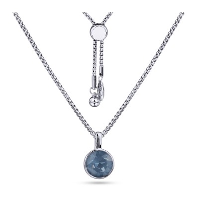 Кулон Теннис (кристаллы SW байкальский лед 8мм; покрытие родий) 70см, Есть комплект