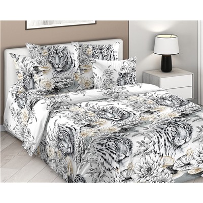 Постельное белье Белый тигр 1 , перкаль