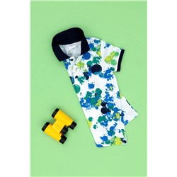 Erkek Çocuk Beyaz Polo Yaka Tişört