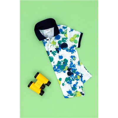 Erkek Çocuk Beyaz Polo Yaka Tişört