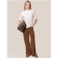 Водолазка из фактурного трикотажа в рубчик