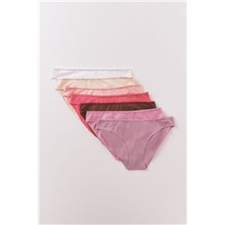Pack 7 bragas clásicas algodón rosa