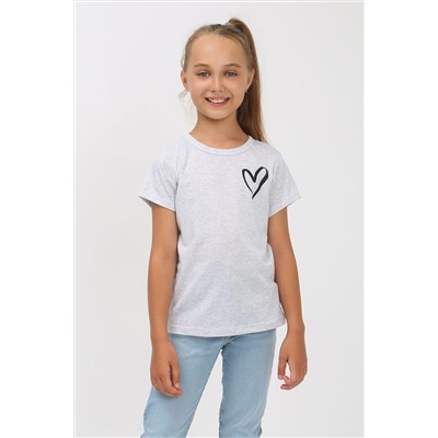 Детская футболка Сердечко меланж арт. ФУ/сердечко-меланж НАТАЛИ #876154