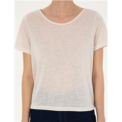Krem Comfort Fit Tişört