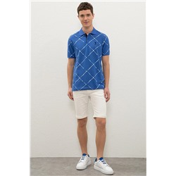 Erkek Saks Polo Yaka Tişört