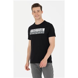 Erkek Siyah Bisiklet Yaka Tişört